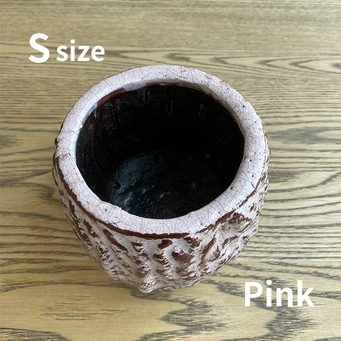 Bella セラミック鉢カバー ピンク Sサイズ02