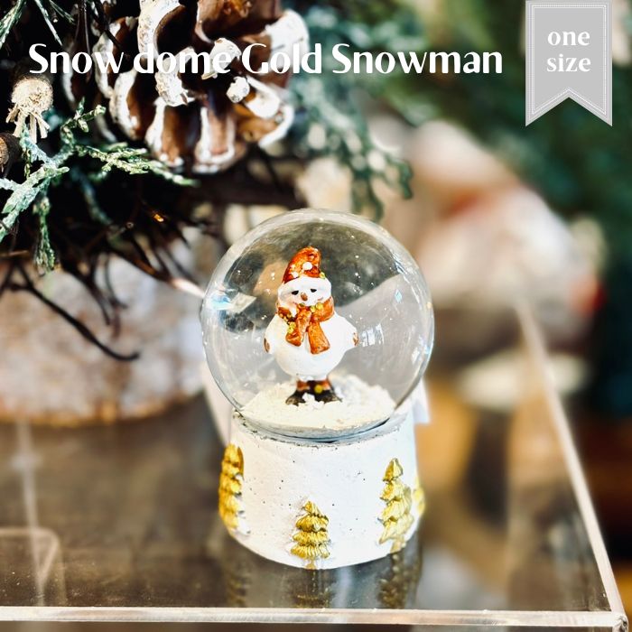 Snow dome Gold Snowman